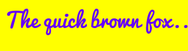 Image with Font Color 6600FF and Background Color FFFF00